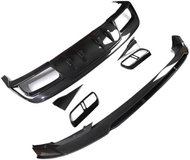 Car Front Bumper Lip Rear Trunk Diffuser Spoiler Compatible with Land Rover, Range Rover Sport SE SHE 2023 2024 2025 Real Dry Carbon Body Kit(Body Kit)
