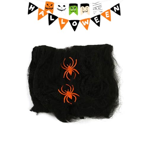 Telaraña de Halloween | Telarañas decorativas realistas de Halloween, telarañas de buena adherencia, decoración del hogar de vacaciones para casa encantada, bar, fiestas