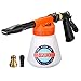 MATCC Car Foam Gun Foam Blaster and Adjustable Car Wash Sprayer with Adjustment Ratio Dial Foam Sprayer Fit Garden Hose for Car Home Cleaning and Garden Use 0.23 Gallon Bottle