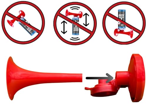 AABCOOLING Drucklufthupe 2X Sicherheitshorn Nicht brennbar 106 dB(A), bis zu 120 Signale, Bootshorn, lautes Signalhorn für Bootfahren, Wassersport, Stadion