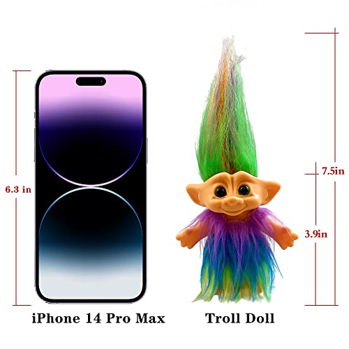 Set de 2 muñecos troll vintage 3.9 pulgadas miniatura 6