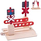 Material: hochwertiges & sehr stabiles, langlebiges NATUR Holz / ___durch diese Schienen Teile können die Kinder Ihre Eisenbahnstrecke & Autostrecke - INDIVIDUELL verändern - SPIELSPASS garantiert !