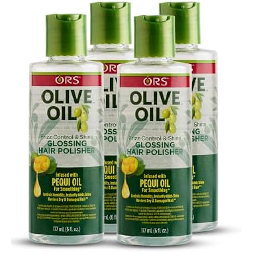 ORS Olive Oil Anti-Frizz Glossing Hair Polisher 6.0 Ounce (Pack of 4)