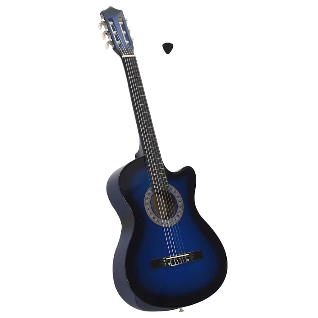 Gitara akustyczna 38 cali - 6 strun, instrument muzyczny drewno