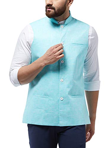 Image of SOJANYA (Since 1958 Men's Cotton Linen Blend Waist Coat