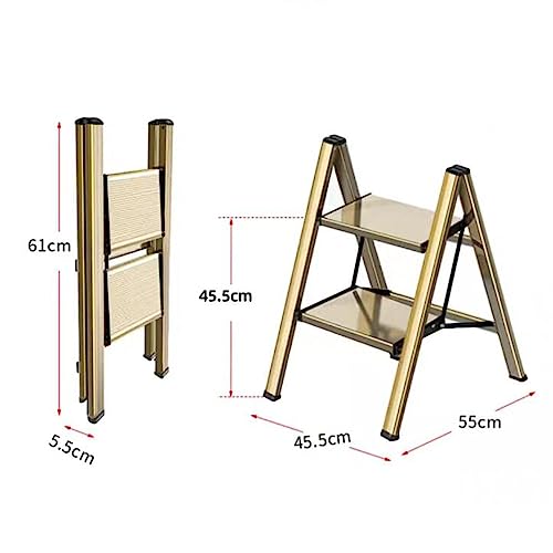 Taburete plegable escalera portátil ligera con pl metal antideslizante ancho para el hogar y la oficina no requiere montaje alta capacidad peso ideal para un fácil acceso y seguridad