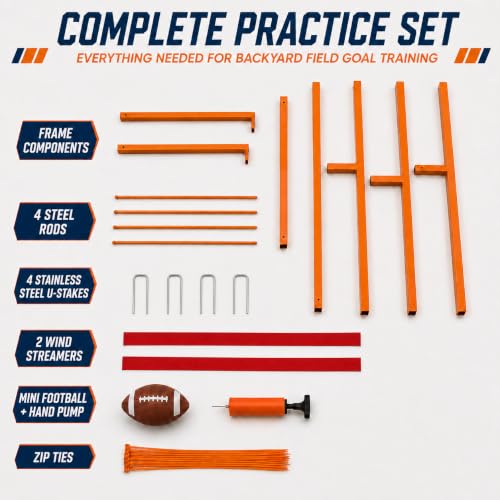 8 FT x 5.5 FT American Football Field Goal Post, Kicking Practice Trainer by JIAHOHI - Used condition - Image 7