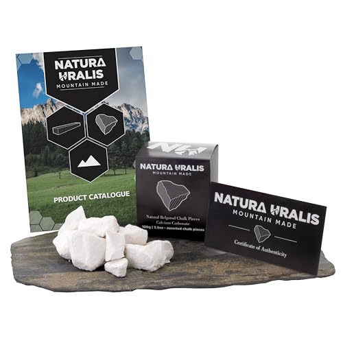 Natura Uralis Premium Belgorod Chalk Chunks | White Chalk Chunks - Amazing Crunch Satisfying Earthy Velvety and Firm Texture ASMR Sensation Natural Calcium Carbonate (Mini (3.5oz))
