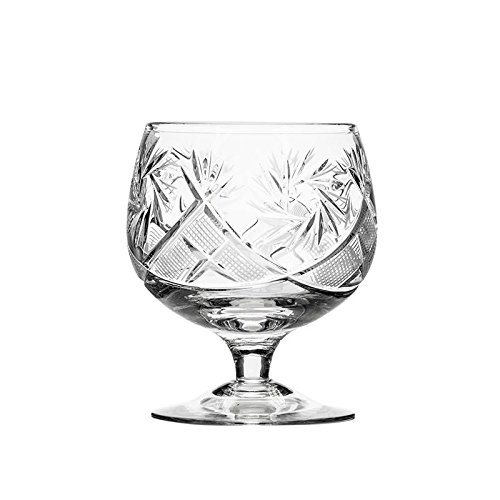 Victoria Bella Tm5290, 7 Oz. Crystal Hand-Made Brandy Glasses, Scotch Whiskey Cut Crystal Snifters On A Stem, Wedding Gift Drinkware, Set Of 6 #TOP1