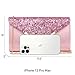 Dasein Women Evening Bags Formal Clutch Purses for Wedding Party Prom Handbags with Shoulder Strap and Glitter Flap (Pink)