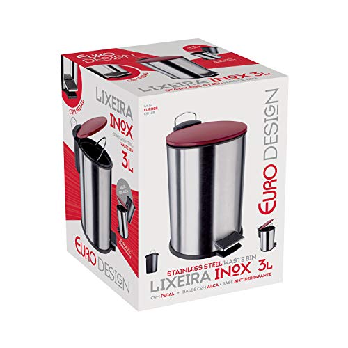 Lixeira Escovado Euro Inox