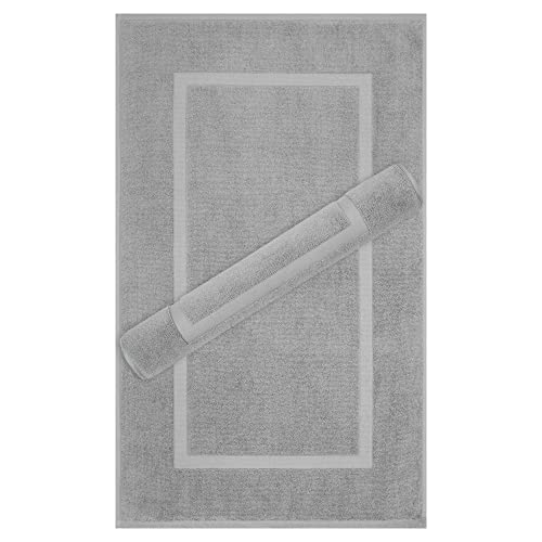Cotton Paradise Badematten aus 100% Baumwolle für Badezimmer, 2 Stück, 86,4 x 50,8 cm, Badematte für Badezimmer, weich, saugfähig… – Ansicht 3