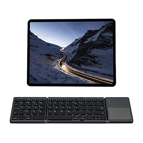 Mcbazel Teclado Bluetooth Plegable Recargable, Tri-Teclado inalámbrico Portátil Plegable con Panel...