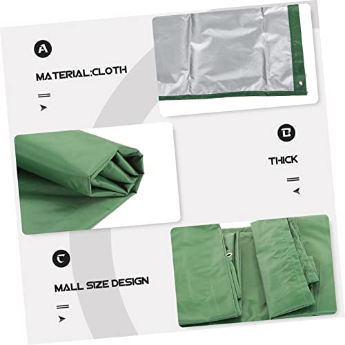 Toldo para columpio de exterior POPETPOP con lona reforzada impermeable verde oscuro 6