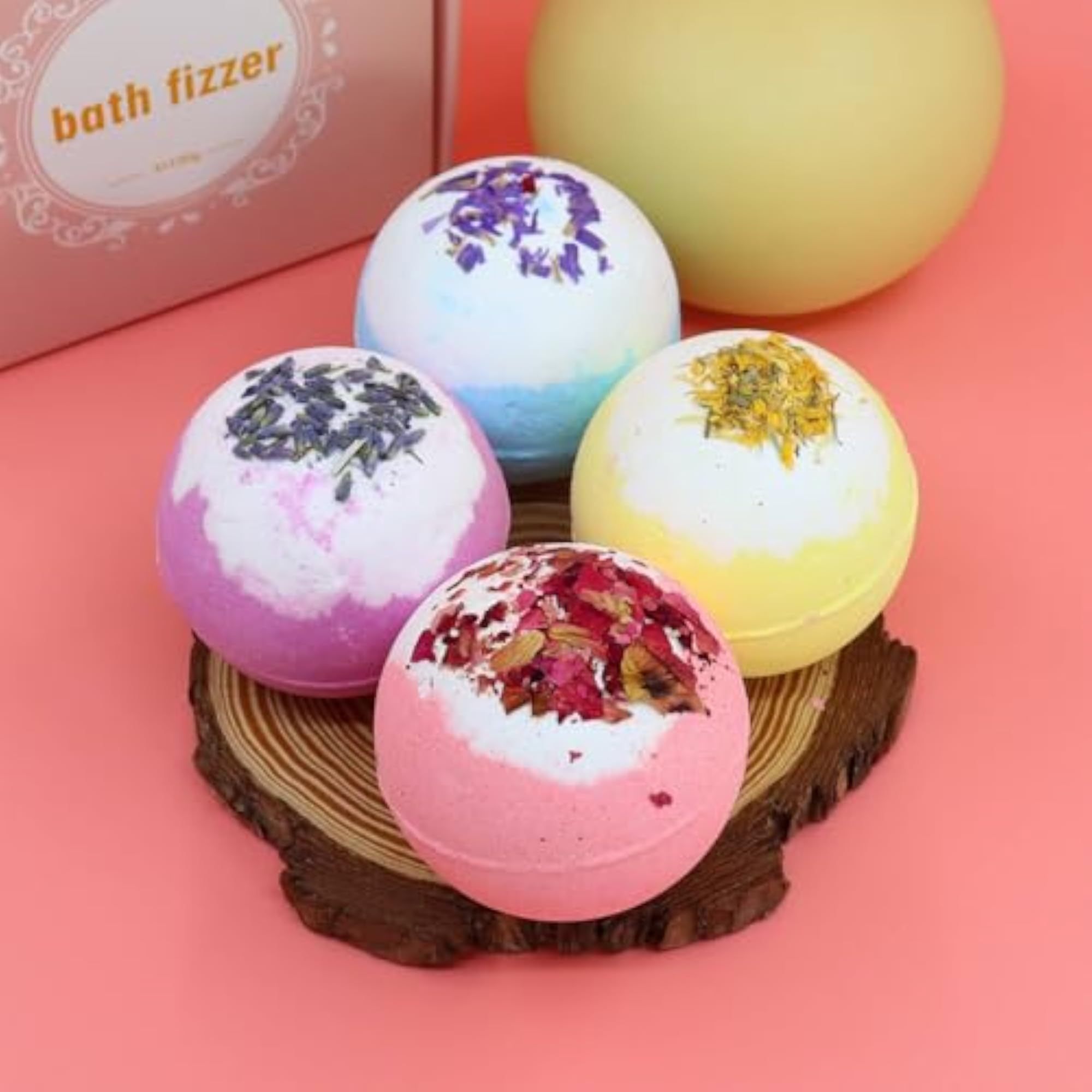 2Pcs Colorful Fruit & Ocean Themed Bath Bomb Gift Set