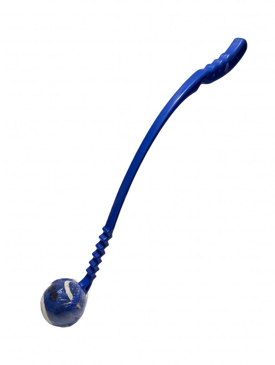 Lanceur de balle pour chien longue distance en plastique durable Pet Guru avec balle incluse