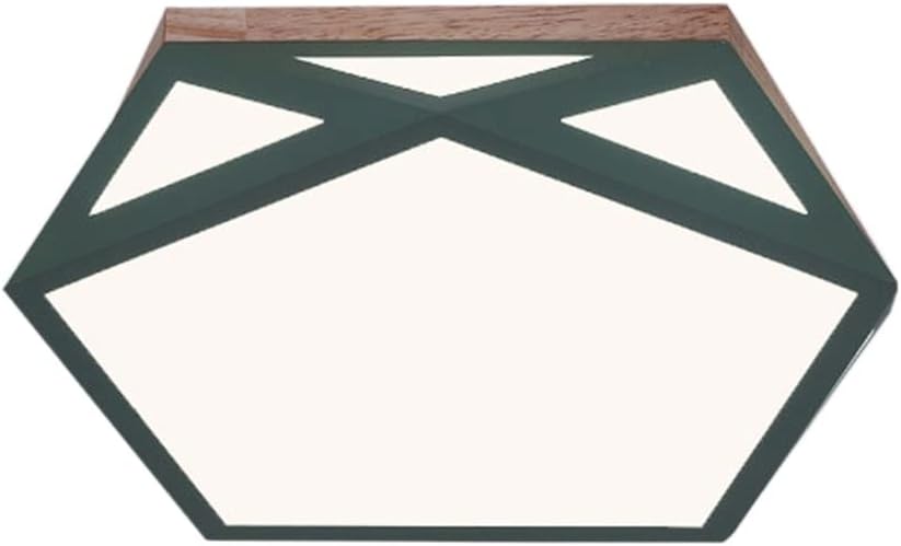 Creative Simple Flat Light Stepless Dimmingled Ceiling Light with Remoteled Ceiling Lamp Light Color Changeabledecorative Lighting Fixtures for Study,Corridor,Bedroom, Stairwell/Green/40Cm