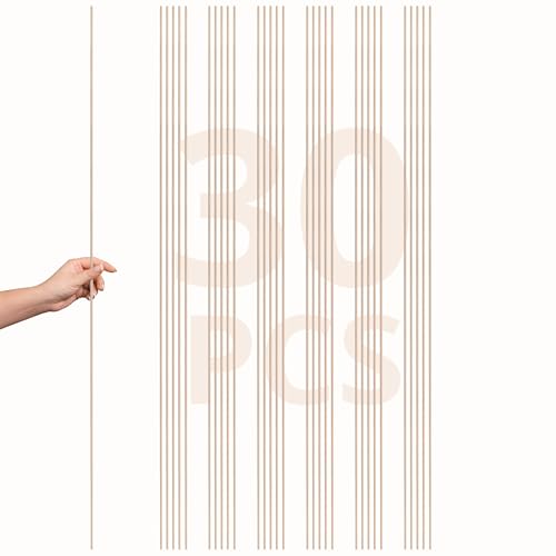 30PCS Bamboo Dowel Rods for Crafts – 1-8 x 36 Inch Dowel Rods Unfinished Wooden Sticks for Crafting Bamboo Long Wood Sticks for DIY Projects
