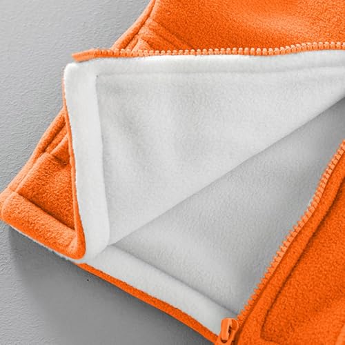 Boys Girls Fuzzy Coats Zip up High Neck Fleece Warm Waistcoat Kids Plain Soft Sleeveless Outwear Fall Casual Clothes2