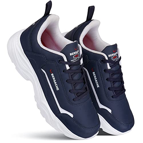 Image of BERSACHE Premium Sports,Gym, Trending, Stylish Running Shoes for Men (Blue)