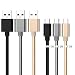 Produktbild Kit Me Out Datenkabel für Nokia 9 PureView [1M] [3-Stück] USB C Typ C Kabel [USB 3.0] Schnelles Aufladen und Synchronisation [3.1 Amp] Nylon Ladekabel - Schwarz, Grau, Gold