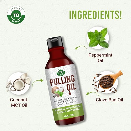 Retract To Nature TSC001 Oil Pulling (8 Fl Oz/ 237 Ml) With Tongue Scraper, Biodegradable Bamboo Toothbrushes & Measuring Cup thumb #1