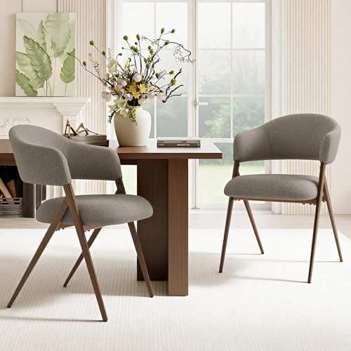 COLAMY Dining Chairs Set of 2, Modern Fabric Upholstered Dining