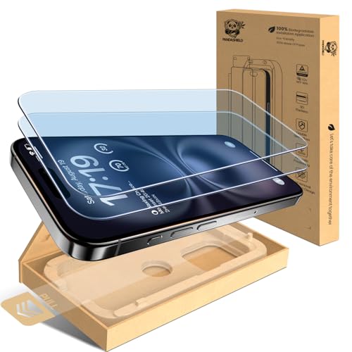 Verre trempé anti-lumière bleue iPhone 15 Plus PandaShield sans aucune bulle