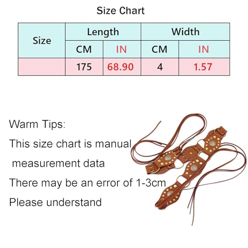 Women All-Match Western Rivet Chain Wide Hollow Disc Leather Vintage Soft Pu Belts4