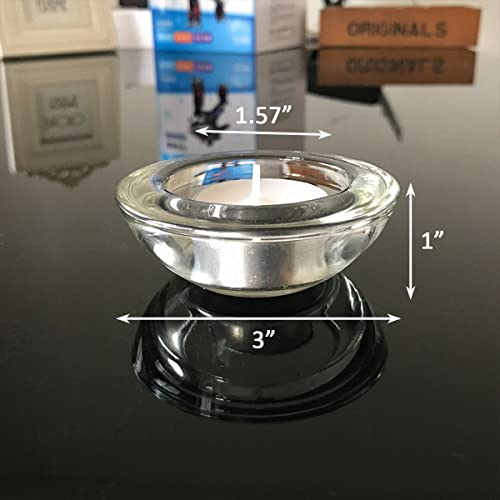 Goldeal 12 Pcs Clear Glass Tealight Candle Holders , Tealight Bowl,Votive Candle Holders Bulk Use For Weddings Parties Dinner #TOP1