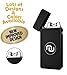 Novelty Wares USB Flameless Plasma Dual Arc Rechargeable Windproof Cigarette Lighter with Charging Cable and Gift Box (Matte Black)