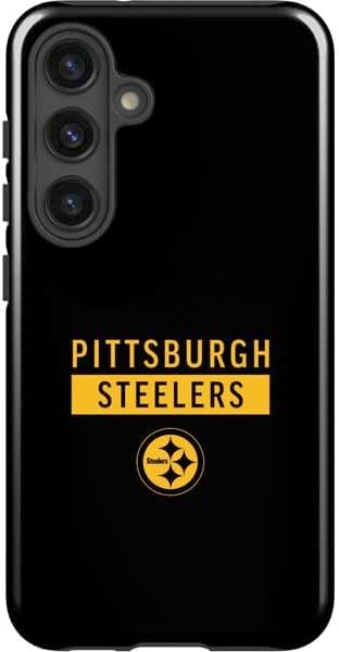 Skinit Impact Phone Case Compatible with Galaxy S24 Plus - Officially Licensed NFL Pittsburgh Steelers Black Blast Design