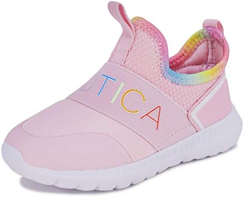 Nautica Kids Fashion Sneaker Slip-On Athletic Running Shoe Boy - Girl Toddler Little Kid-Alois-Peony Rainbow-12