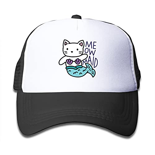 Waldeal Big Girls' Meowmaid Cat Mesh Trucker Hat, Adjustable Baseball Cap For 3-13 Year Old Kids #TOP14