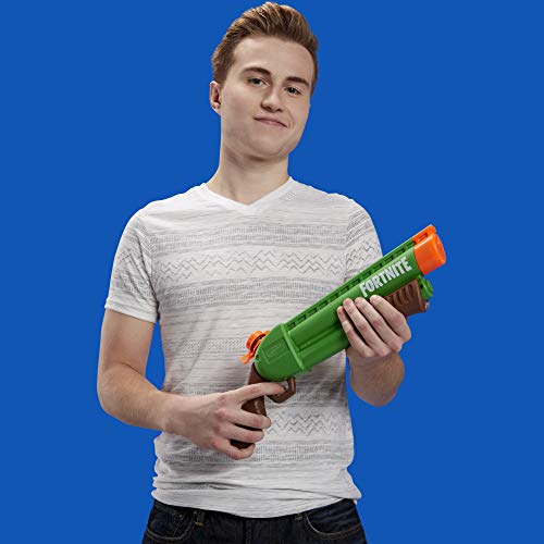 Super Soaker Nerf Fortnite Pump-SG Wasserblaster – Pump-Action Wasser-Attacke – Für Kinder, Jugendliche und Erwachsene, Mehrfarbig, E7647FF1
