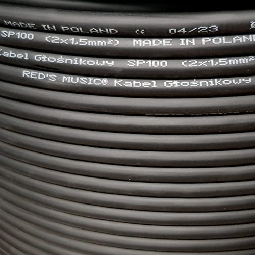 Reds Music Speaker Cable SP100 (2x1,5mm²) OFC Twinax PVC, (20m), Black - Image 3