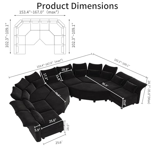 Luxury Sectional Sofa with Recliners