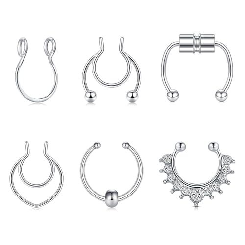 Briana Williams Faux Septum Nose Ring: Clip-On Womens Septum Jewelry
