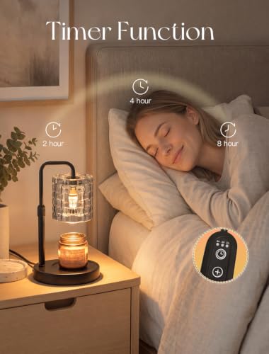 Candeldo Candle Warmer Lamp Black: Wax Melt Burner with Timer and Dimmer — photo 4