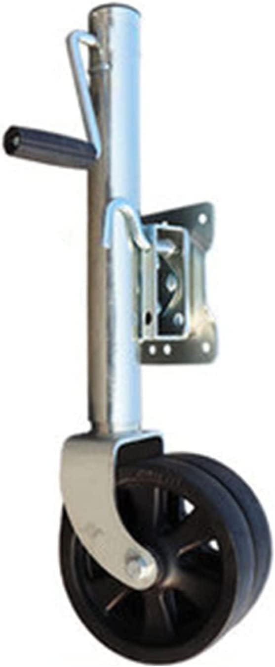 Jack with Wheels Swivel Boat Trailer Jack Stand1500Lbs,8Inch Duel Solid Rubber Trailer Jack Wheel,11Inch Lift,for Rv Camper Boat Automotive