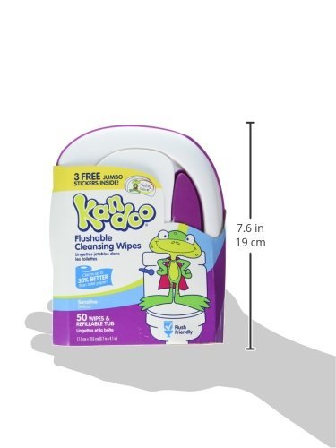 Kandoo Flushable Wipes for Babies and Kids Sensitive 50 Ct (2 Pack)