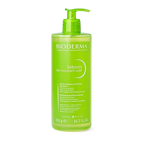 BIODERMA Gel de Limpeza Facial Sébium Gel Moussant Actif 500ml