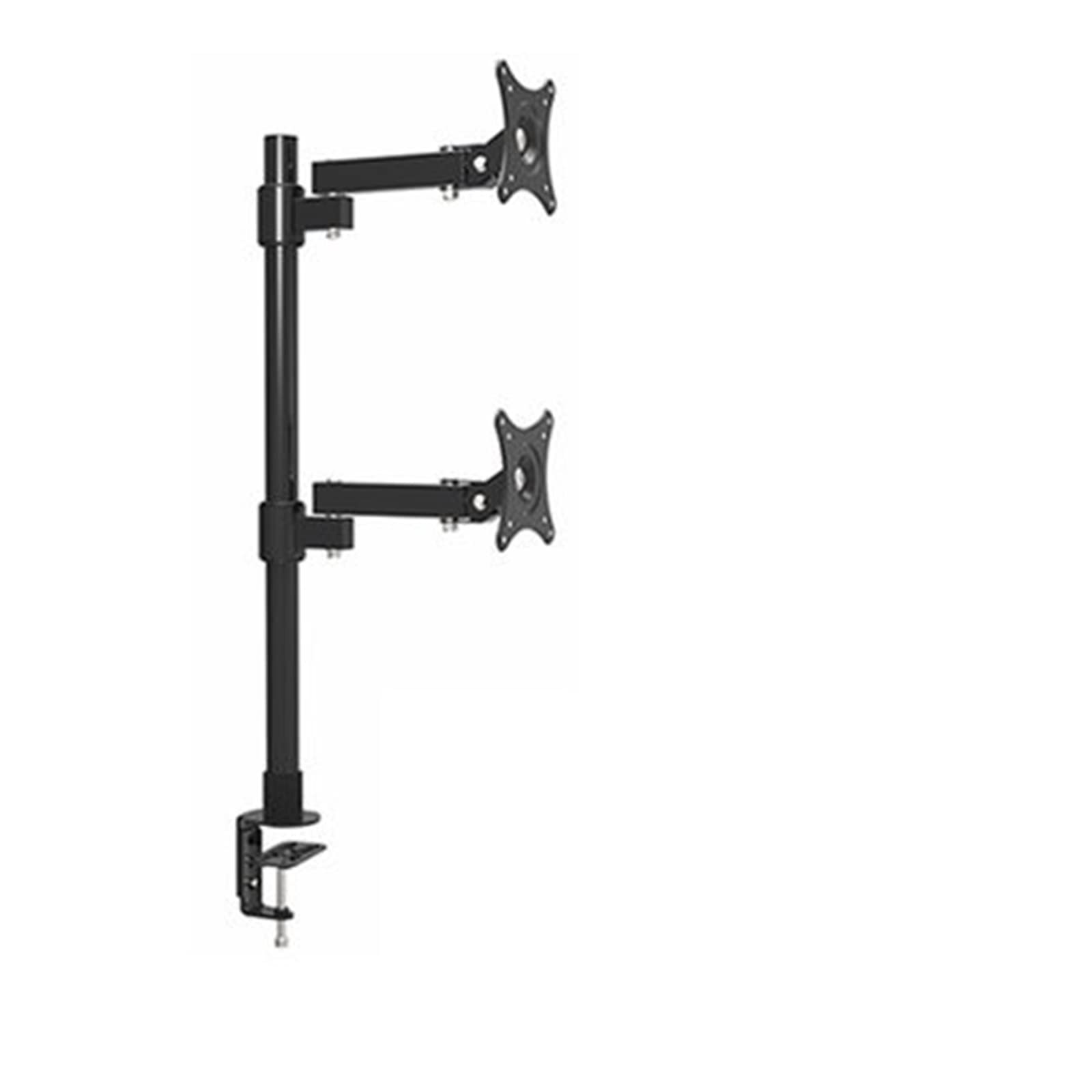 TKJfdTY Sc013B Desktop Clamping 13-27" Dual Screen Monitor Holder Long Arm Monitor Mount Retractable Rotate Lcd Tv Mount Rack Arm，BLSC013B