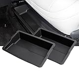 JULIK Unter Sitz Aufbewahrungsbox 2er Set für Xpeng G6 (2023-2025) - Versteckter Organizer unter Vordersitzen, TPE Wetterfest, schwarz