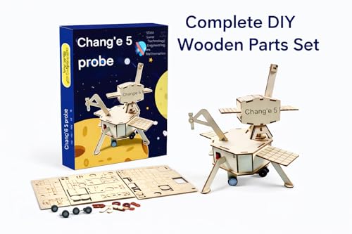 Image of Chang'e-5 Probe DIY Wooden STEM Science Kit for Kids | Educational Space Craft Model | Hands-On Learning Toy for Age 8+ | School Project & Gift Toy(Chang'e 5 Probe)