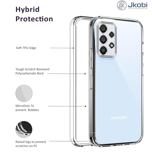 Image of Jkobi Silicone Back Cover Case for Samsung Galaxy A33 5G (Clear Shockproof Case with Camera Protection | Soft and Flexible | Transparent)