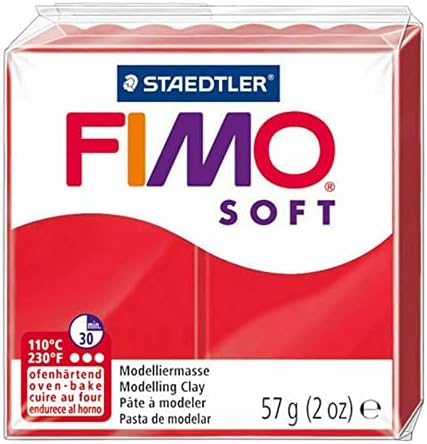 FIMO Soft and Effect Polymer Oven Modelling Clay - 57g - Set of 6 Colours - Christmas Tones
