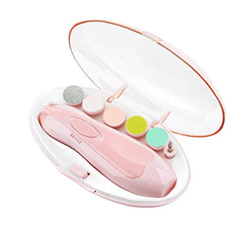 1 Conjunto De Bebé Eléctrica Uñas Pulidor Del Clavo Del Bebé Herramienta Clipper Resistente A Los Arañazos De Uñas Reparación Para El Clavo Del Bebé Seguro Eléctrico Clipper Bebé Corta Uñas Con La Luz Cover