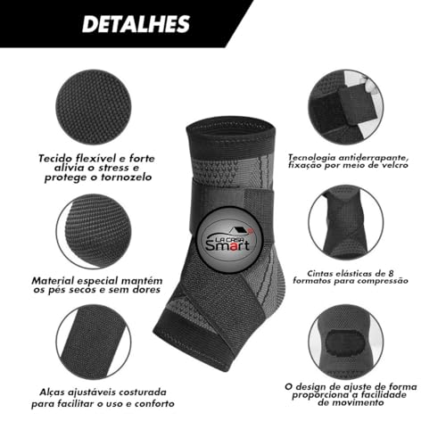 Tornozeleira Ortopedica De Compressão Estabilizadora - Ajustável Academia Futebol Crossfit Volei (PR