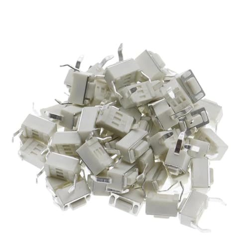 Interrupteur tactile 3x6x4.3mm DIP 2 broches pour circuit imprimé - Lot de 50 pièces